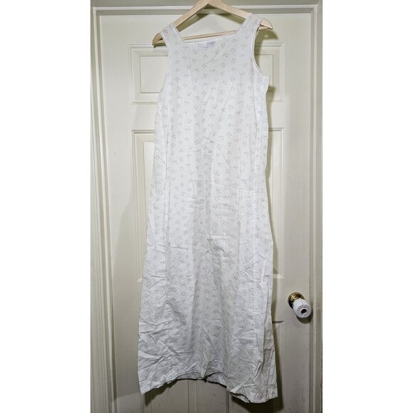 Barad And Co Nightgown Floral Roses Small Lace Trim Sleeveless Full Length - Picture 3 of 9